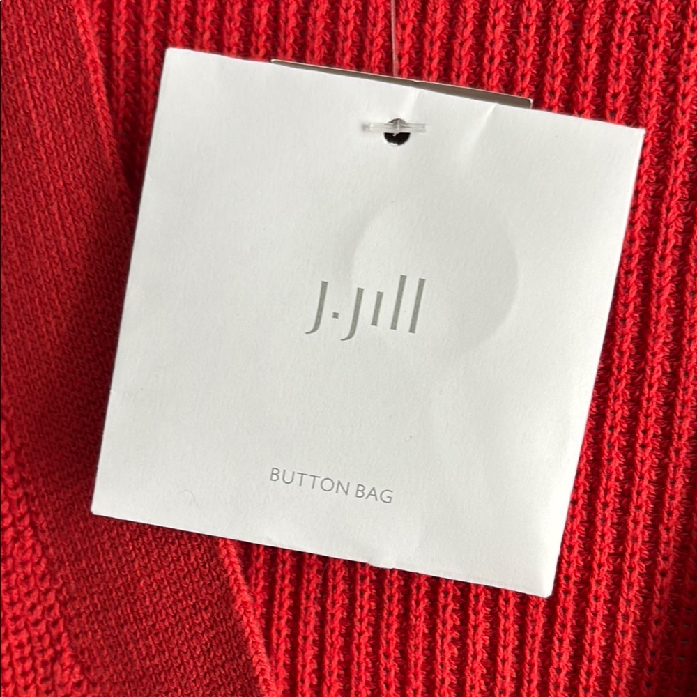 J. Jill Red Women's Cardigan Sweater, small-oversized - Picture 4 of 9